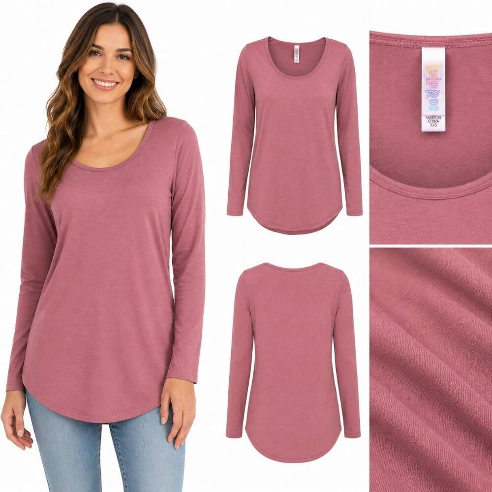 LuLaRoe Women’s XXS Mauve Long Sleeve Scoop Neck Top